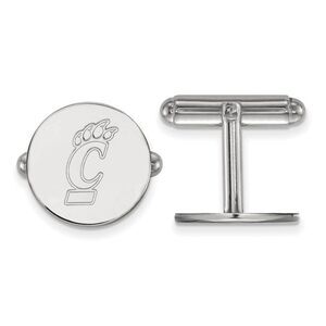 Sterling Silver University of Cincinnati Cuff Links